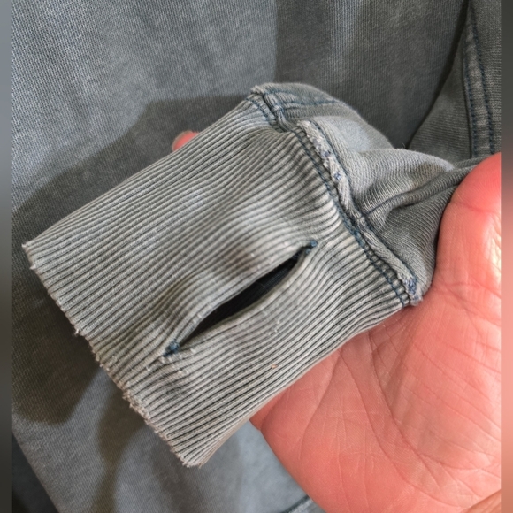 Free People Movement All Your Love Hoodie Medium Blue Teal Oversized Jacket - Picture 9 of 9